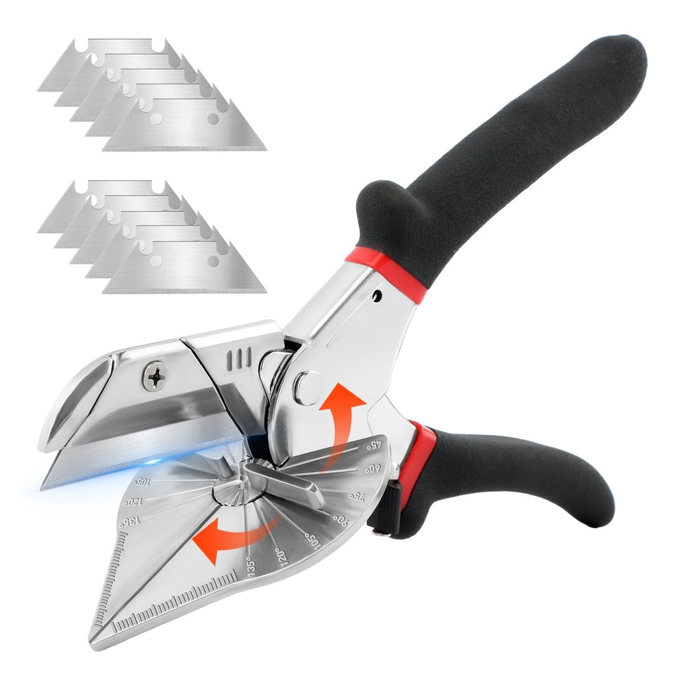 Multi Angle Miter Shear Cutter Hand Tool 45-135 Degree Adjustable Angle Shears