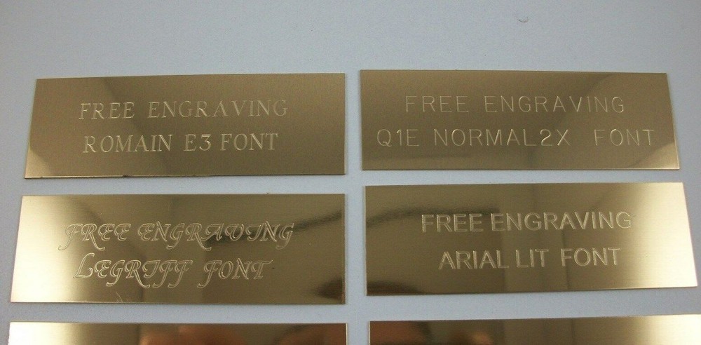 Custom Engraved 1" x 6" Brass Plate