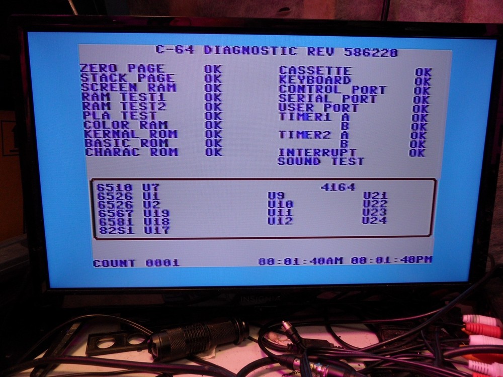 Commodore C64 Computer in Box Heat Sinks Power Supply Video cable- TESTED