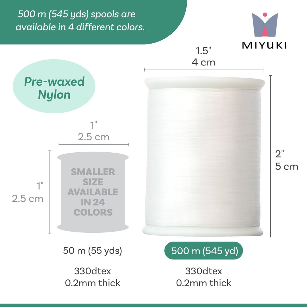 Beading Thread – Pre-Waxed Nylon String for Stringing Projects, 500 Meter/545...