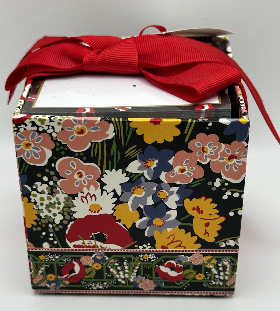 Vera Bradley NWT NIB Take Note Cube Note Paper & Ball Point Pen Poppy Fields