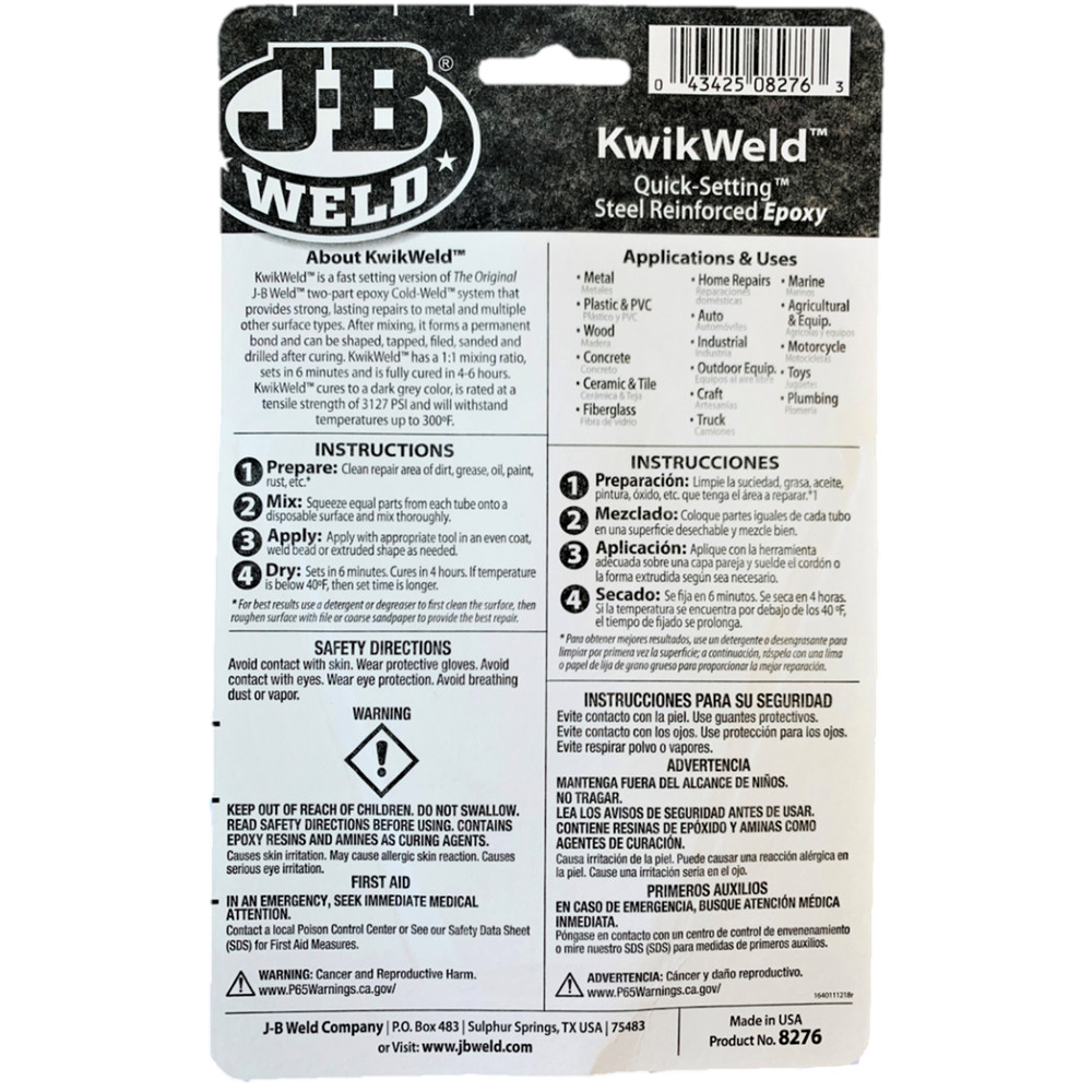 JB Weld 8276 Kwik Weld Welding Compound