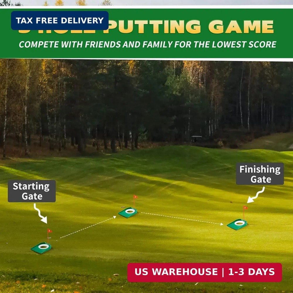 Sotiff Golf Putting Practice Cup Hole Training Aids Golf Accessories Training Pu