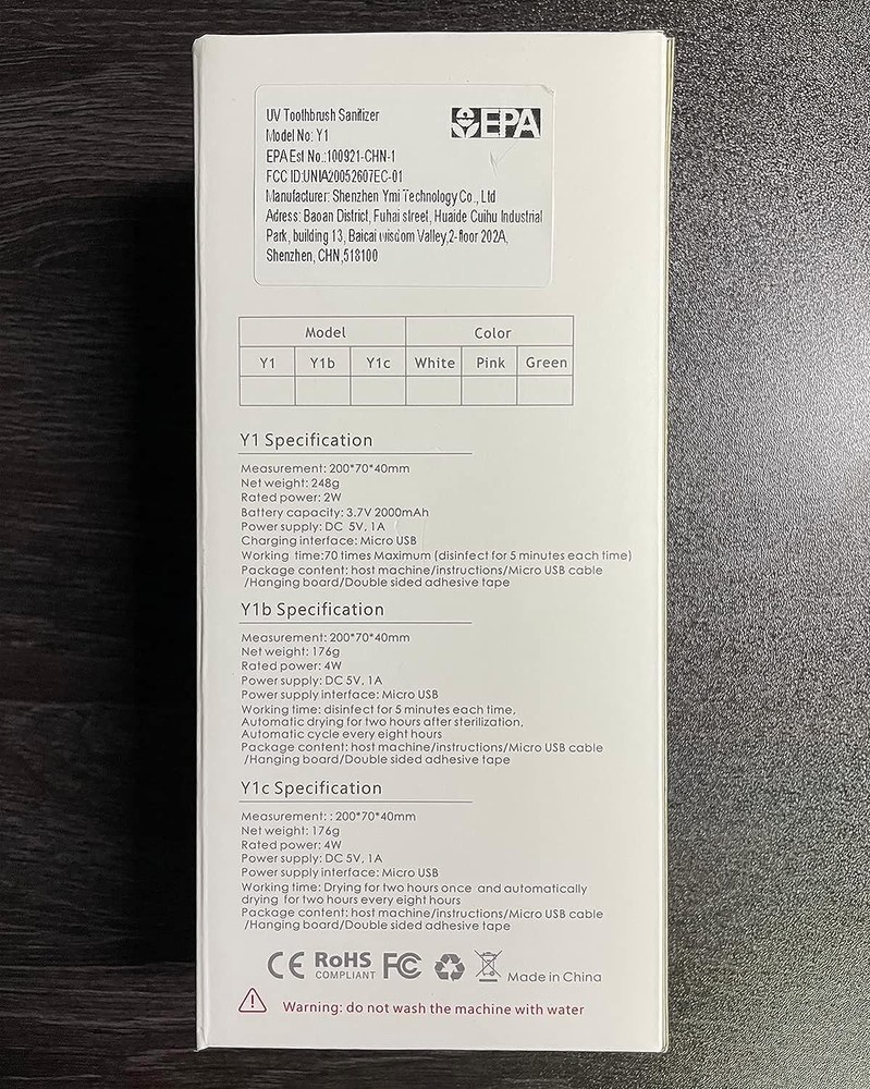 HouseGem Toothbrush Holder, Timer Function, 2000mAh Rechargeable Cordless Wal...