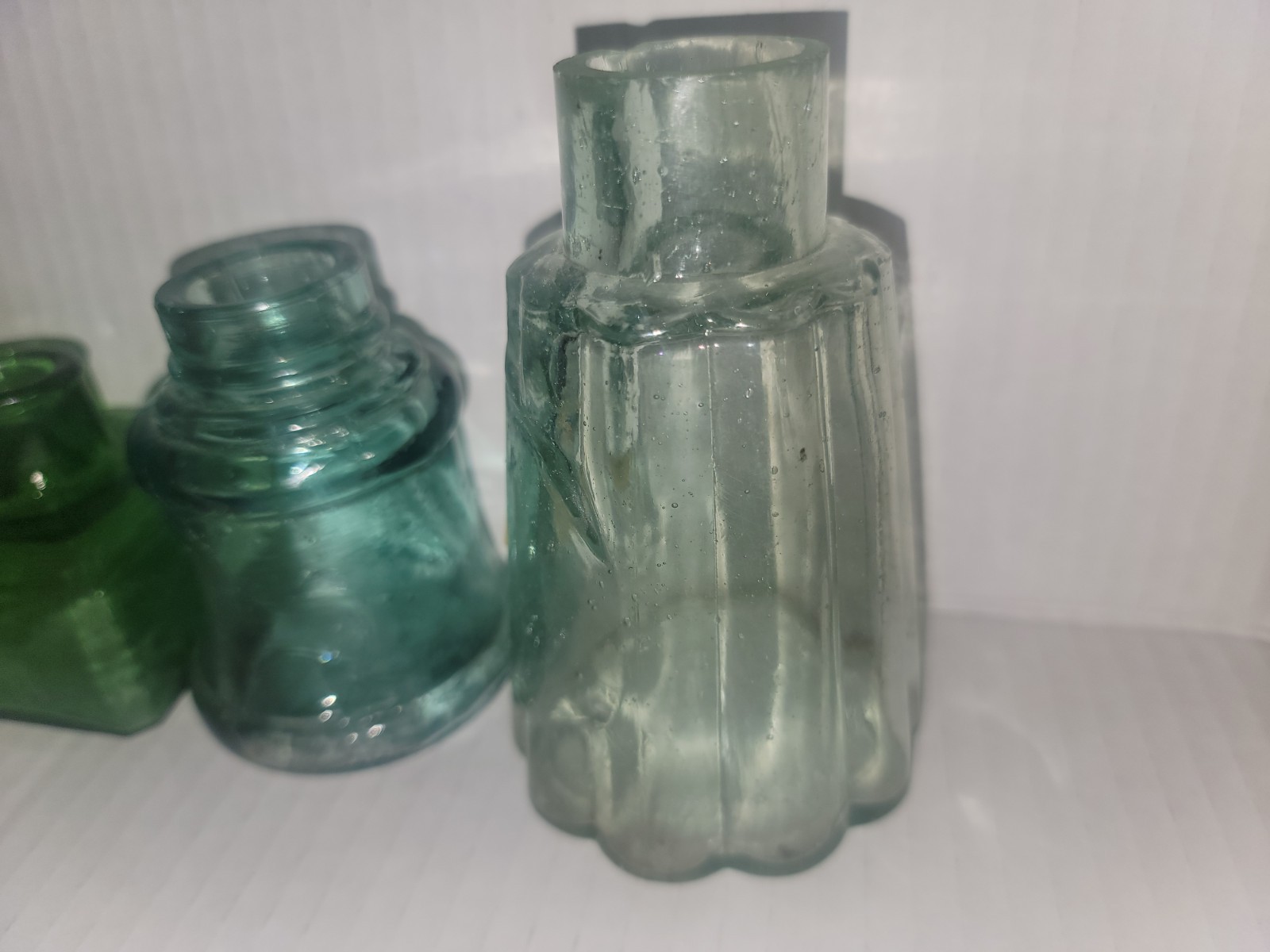 Lot Of 16 Antique Ink Bottles- Free Shipping