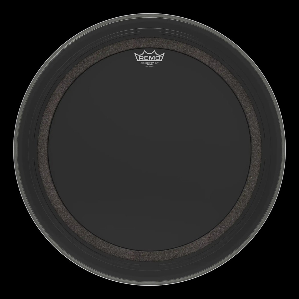 Remo 20" Ebony Ambassador SMT