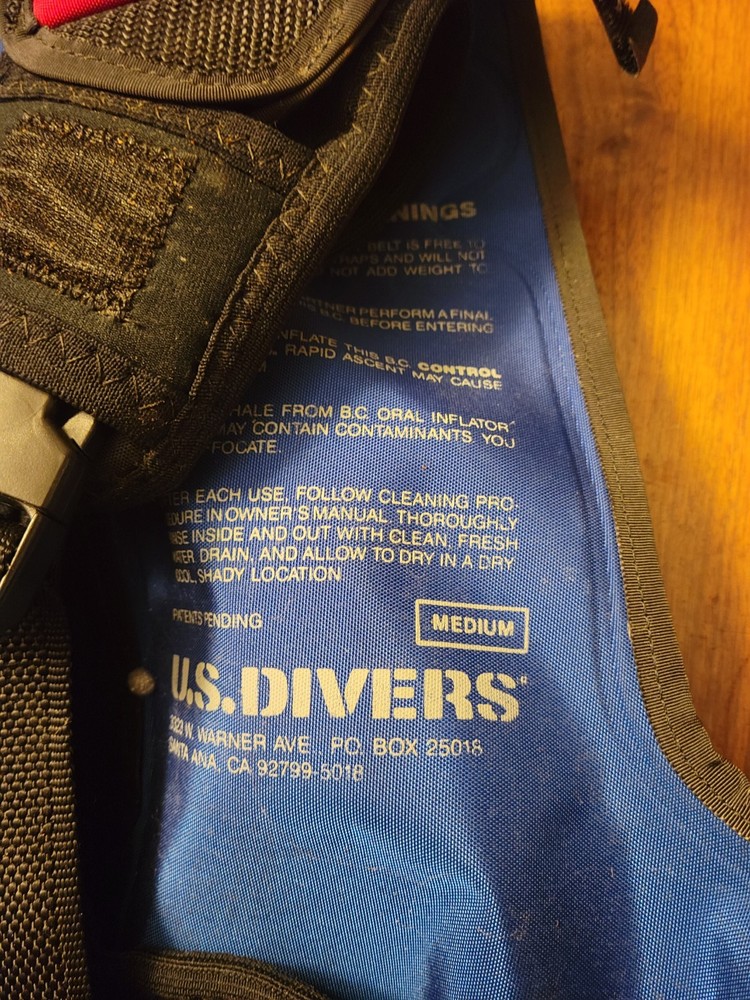 Vintage US Divers boyancy compensator size Small