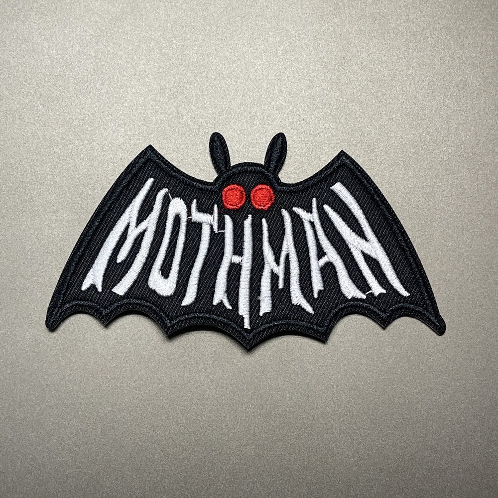 Mothman Patch Embroidered Logo Iron On 2.25x4.5 Inch