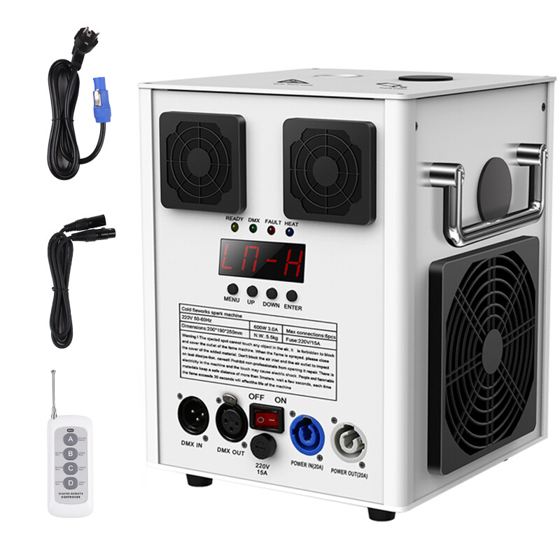 700W Cold Spark Machine Stage Firework Effect Mac DMX DJ Party Wedding & Case