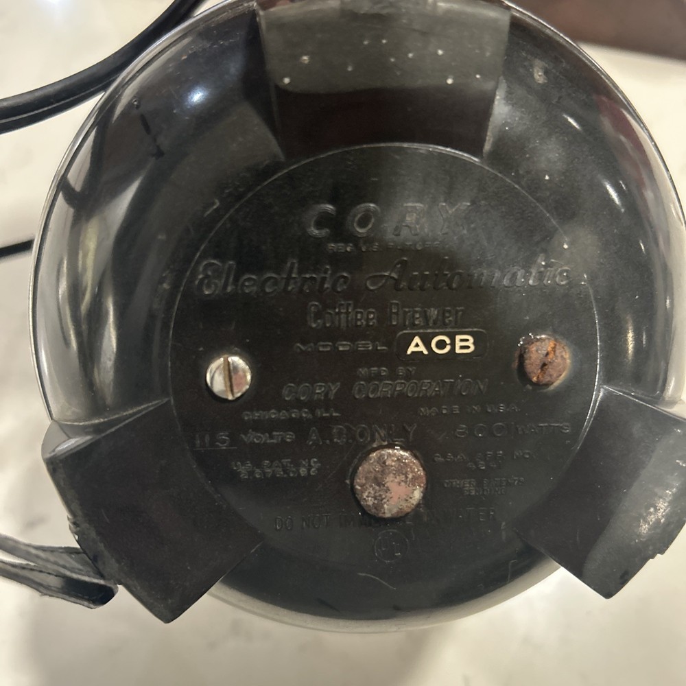 Vtg Cory ACB Electric Automatic Vacuum Coffee Brewer BASE Only Electronics work