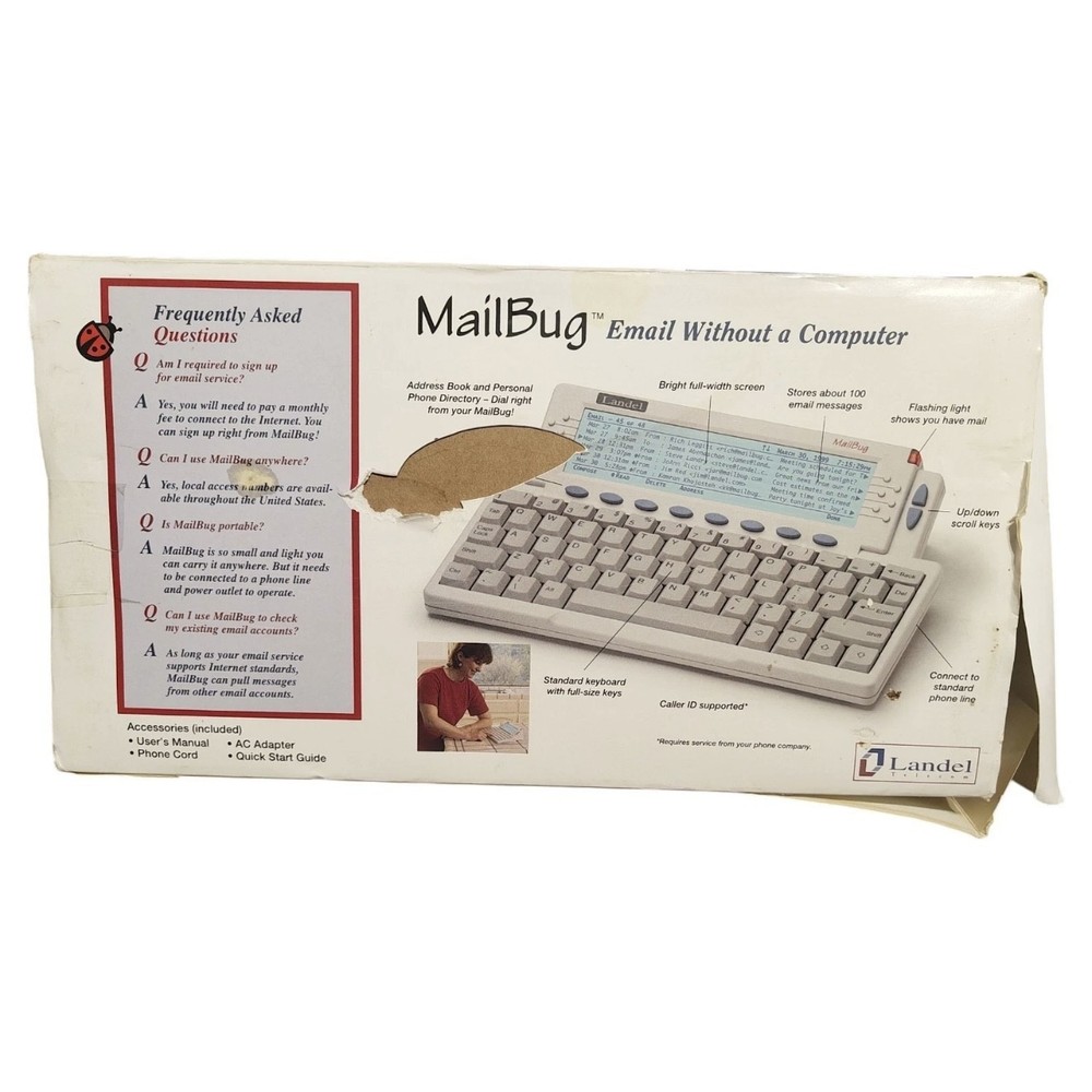 Landel Telecom MailBug LT-301 Send Receive Email Without Cellphone or Computer