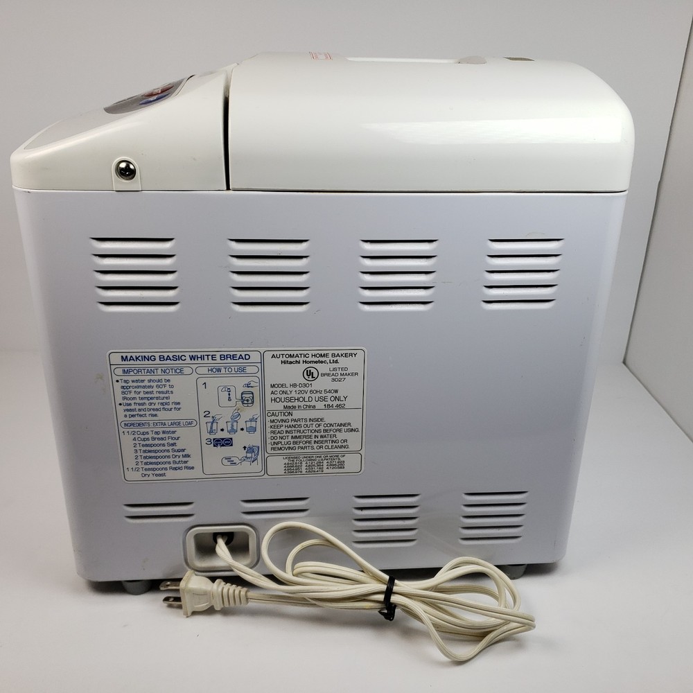 Hitachi HB-D301 Automatic Home Bakery White Bread Machine WORKING