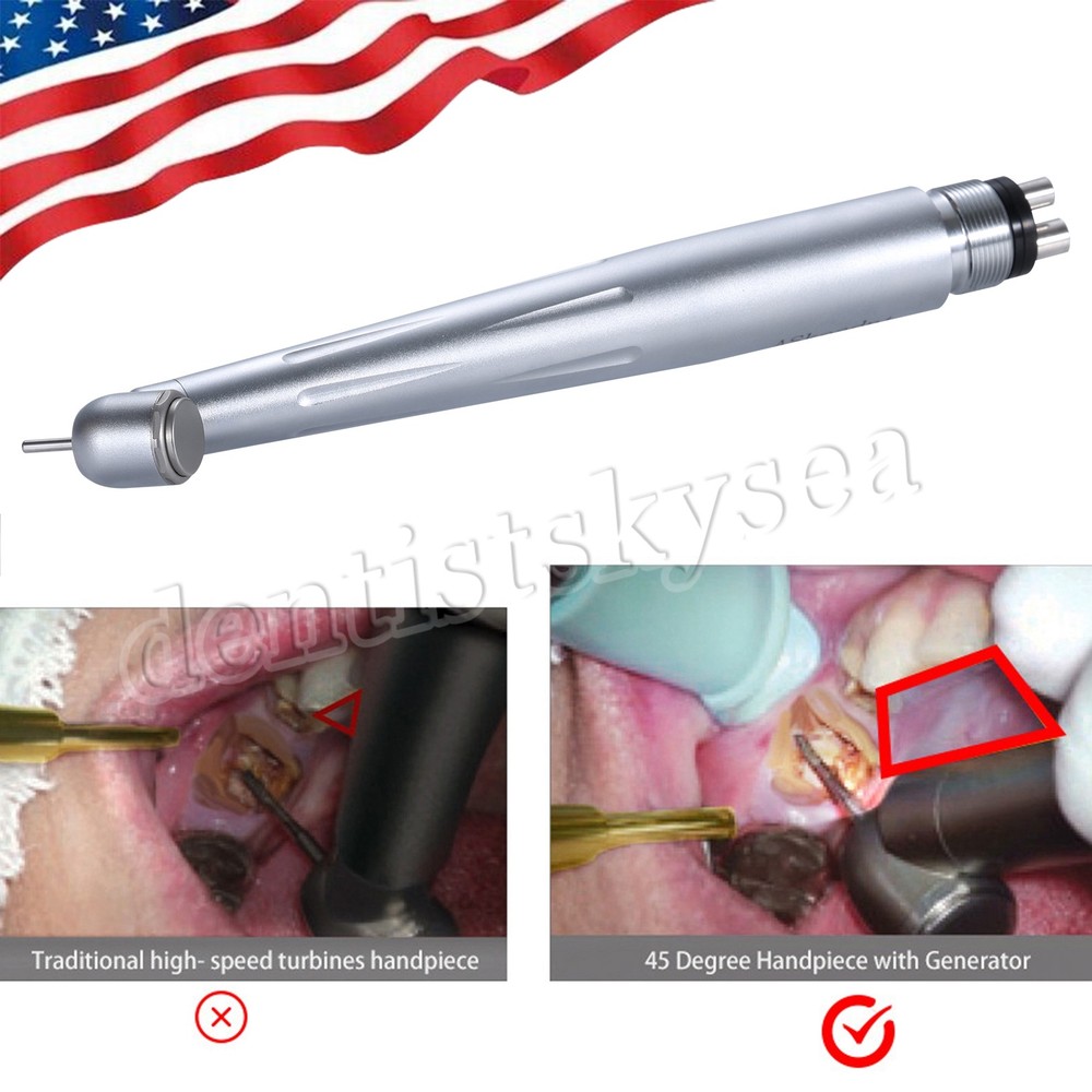 45 Degree LED E-generator Surgical Handpiece High Speed Dental