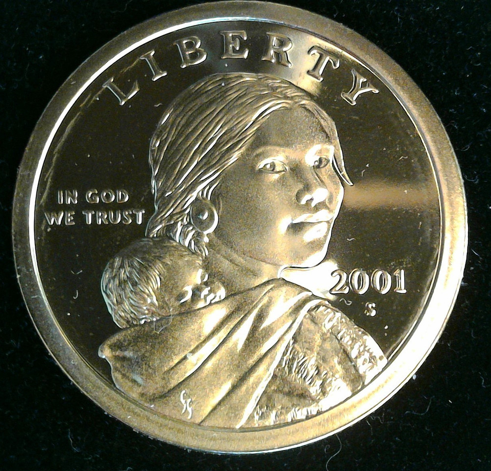 2001s Sacagawea dollar...proof, cameo