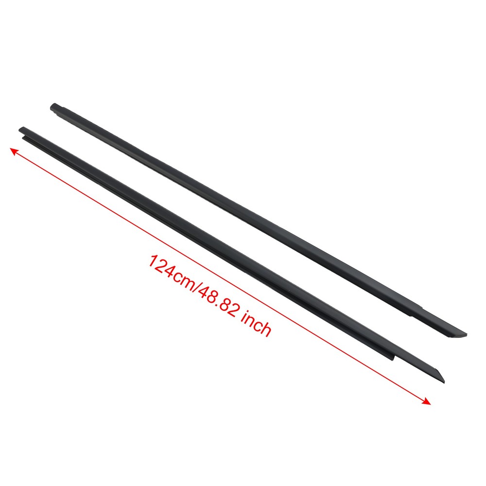 2pcs Front Door Window Belt Weatherstrip Fit For DODGE CHALLENGER 2008-2017