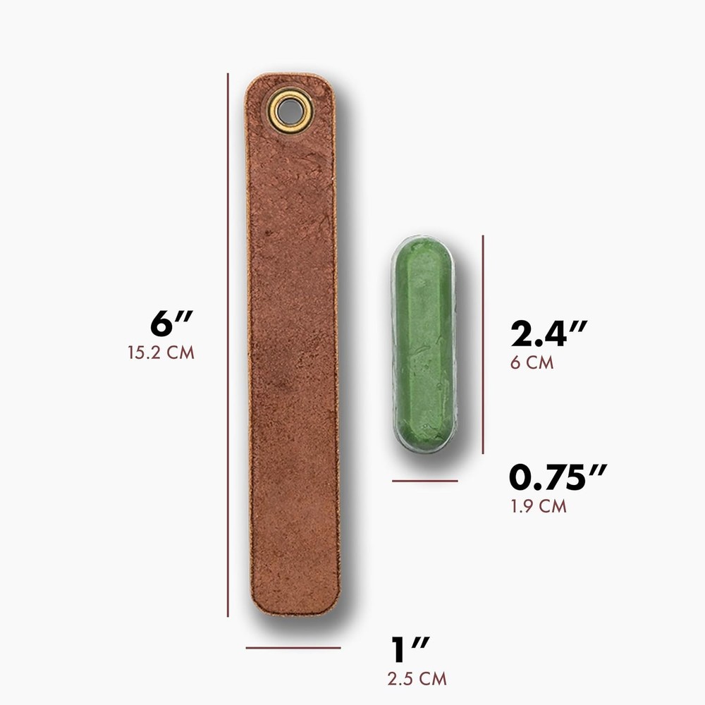 Leather Strop and Strop Compound for Pocket Knife Sharpening