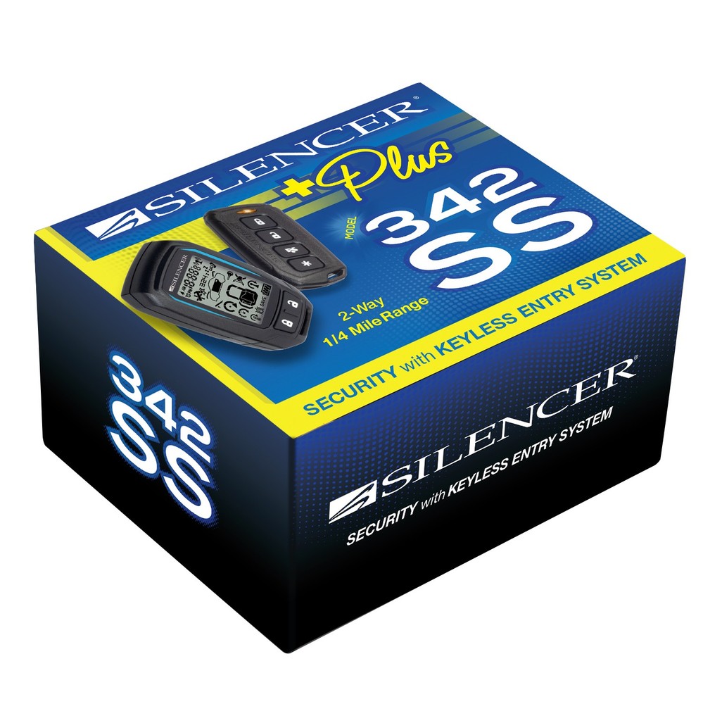 Silencer Extended 2 Way Security with Keyless Entry System 1500 ft Range 342SS