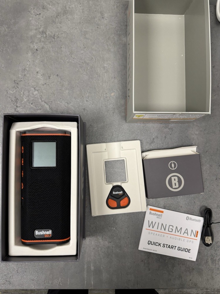 Bushnell Wingman View GPS Golf Speaker with Viewable LCD Screen, Open Box