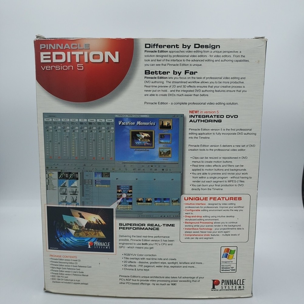 Pinnacle Edition Version 5.5 Video Editing/DVD Software Only Upgrade
