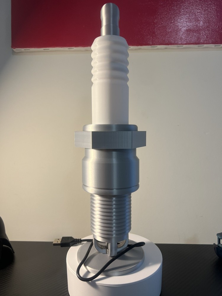 Spark Plug RGB LED Lamp 3D Printed