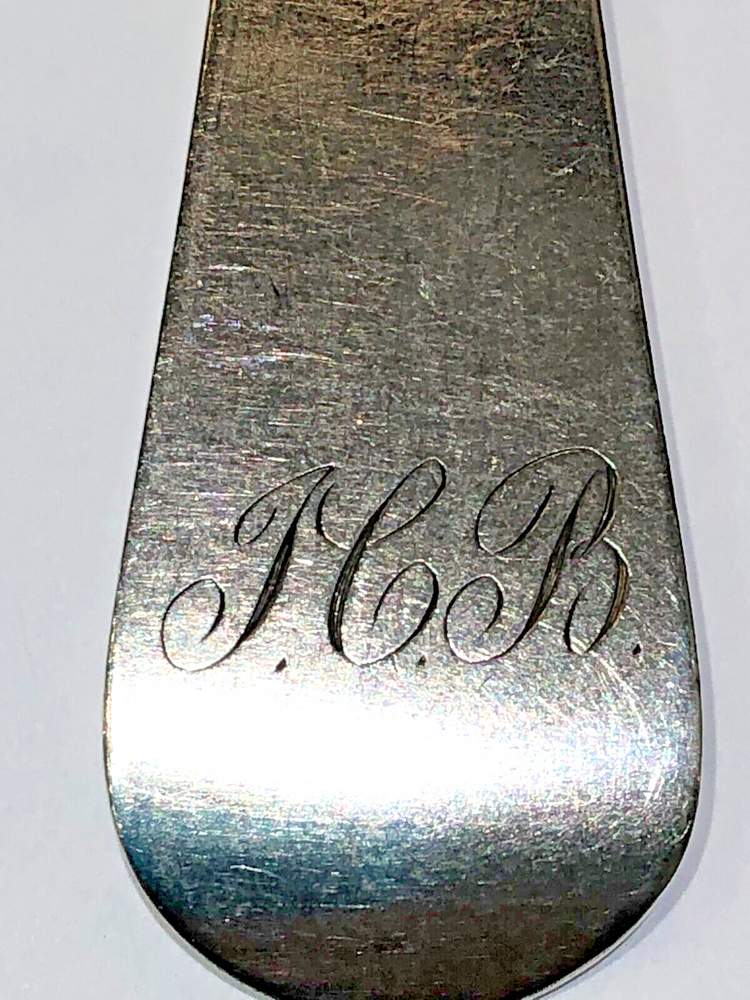 Antique 1873 Dutch Silver Spoon Rat Tail Pattern- .833-Key Export stamp