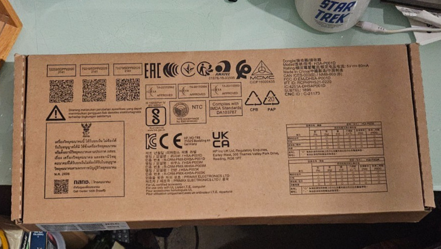 hewlett packard HP 710 WHITE WIRELESS KEYBOARD MOUSE COMBO NEW open box