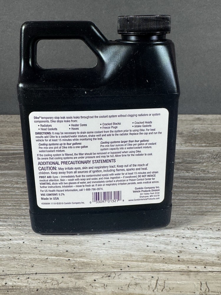 Conklin Dike Temporary Radiator Stop Leak 1 Pint