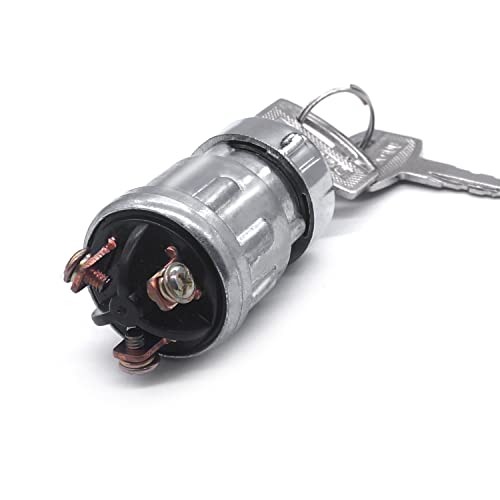 3 Wires Ignition Switch with Key 12V Universal Engine Starter Key Switch