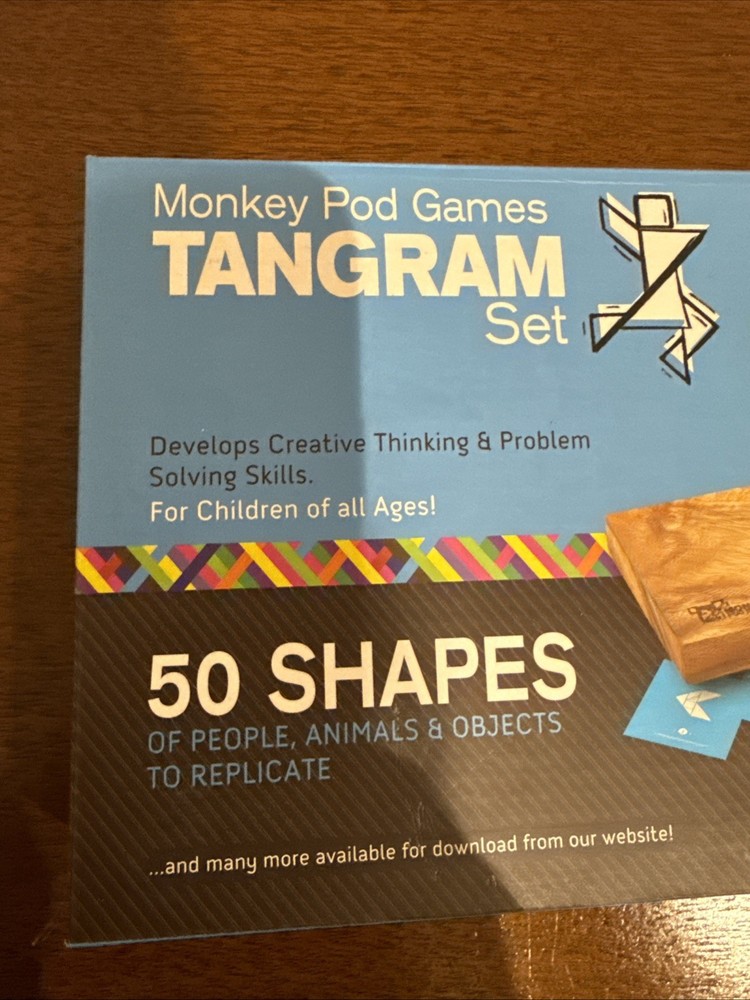 New Monkey Pod Games Tangram Set 50 Shapes Creative Thinking Problem Solving