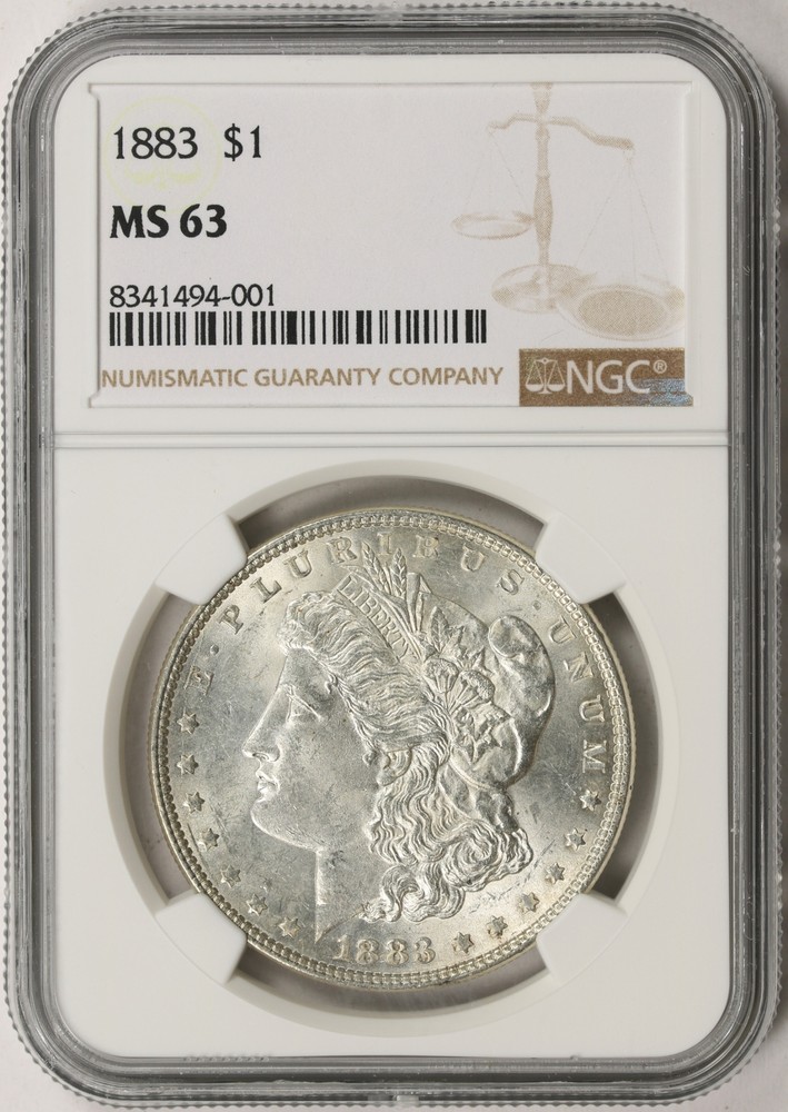 1883 $1 Morgan Dollar NGC MS63