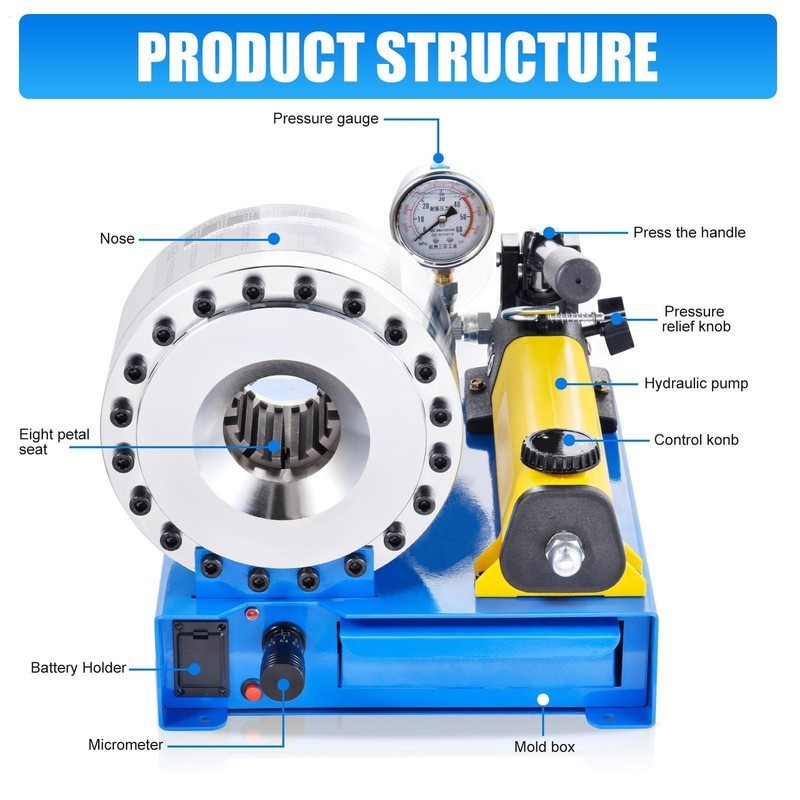 Portable Hydraulic Hose Crimper Pipe Crimping Machine