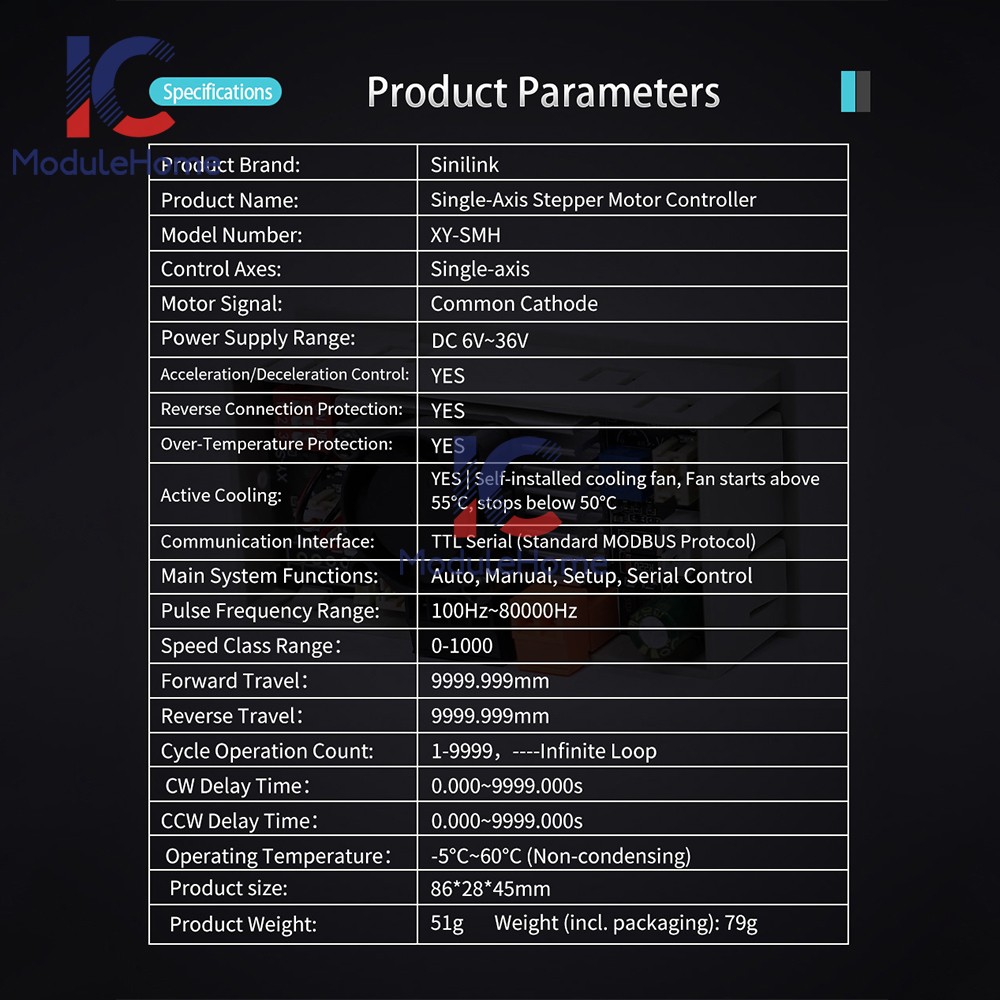 SMH 42 57 Stepper Motor Controller Forward/Reverse Pulse Delay Positioning Angle