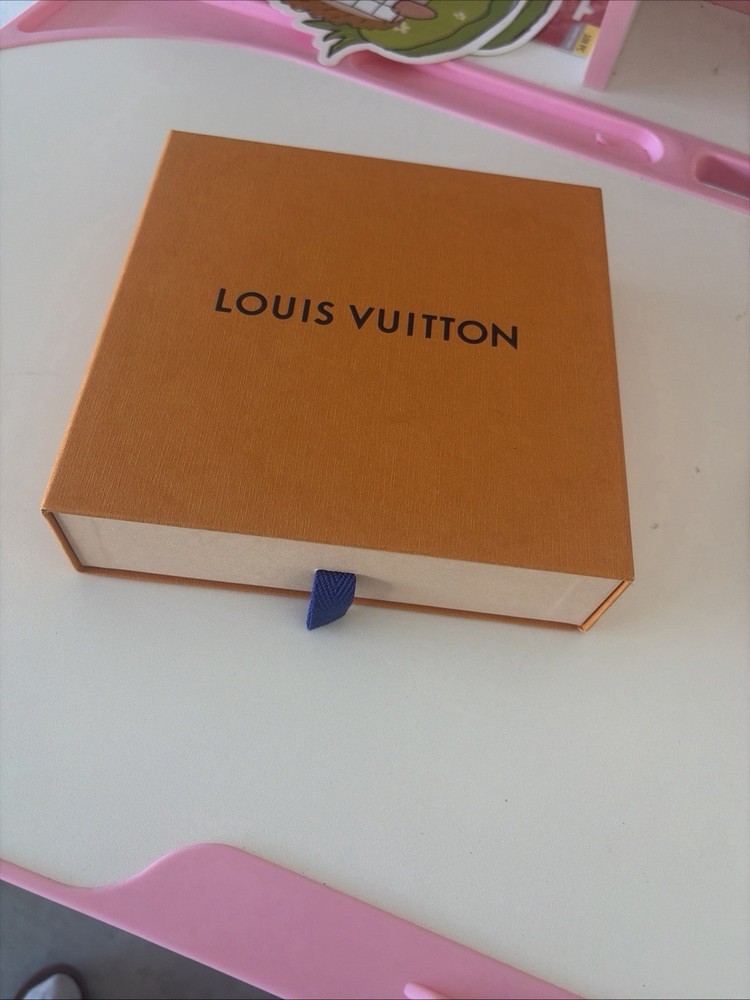 Louis Vuitton Orange Solid Rectangle Paper/Cardboard Gift Box w/ Drawer, LV Card