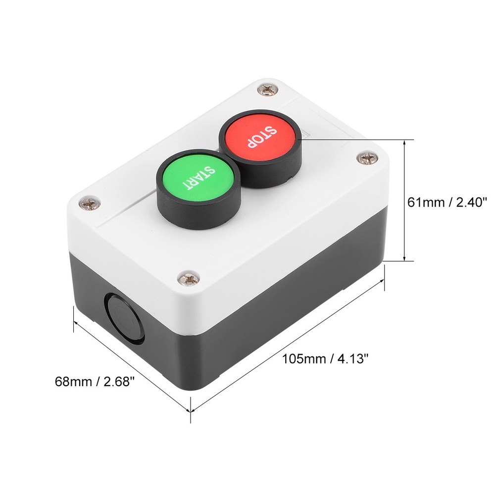 Push Button Switch Station Momentary NC Red, NO Green, 660V 10A