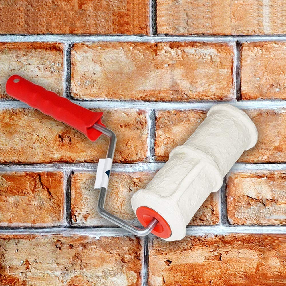 8 Inch Brick Embossing Roller for Wall Decoration, Imitation Brick Pattern Em...
