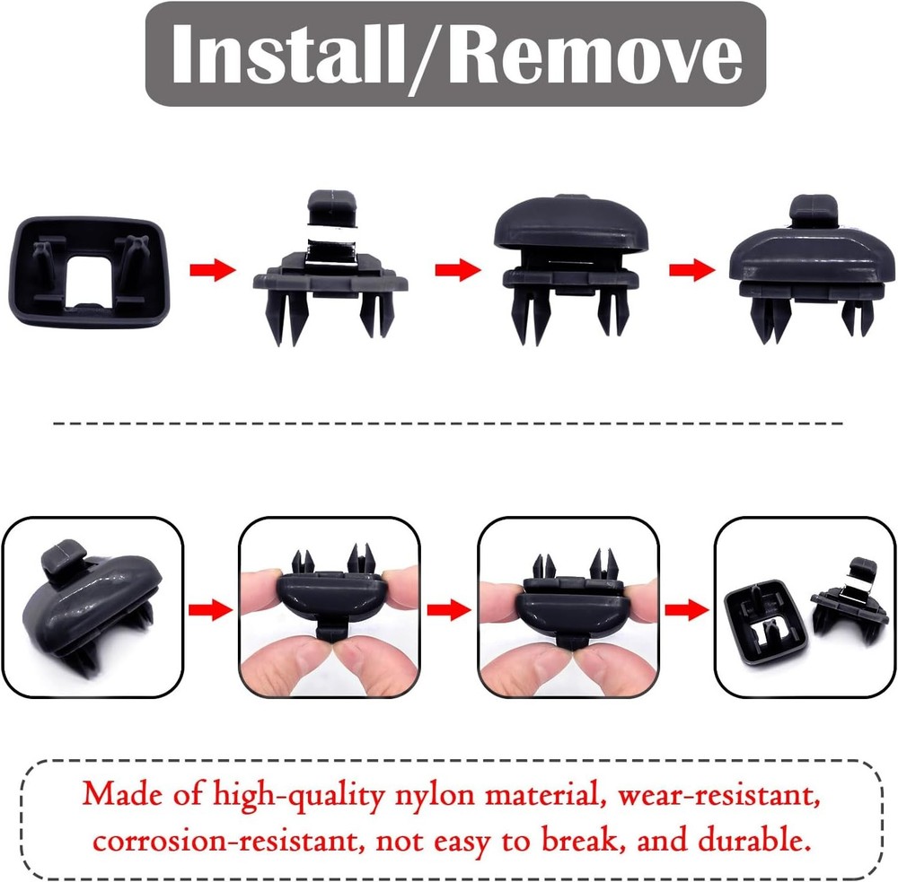 2pcs Auto Sun Visor Clip Hook Bracket Hanger Sun Visor Clips Replacement for A1