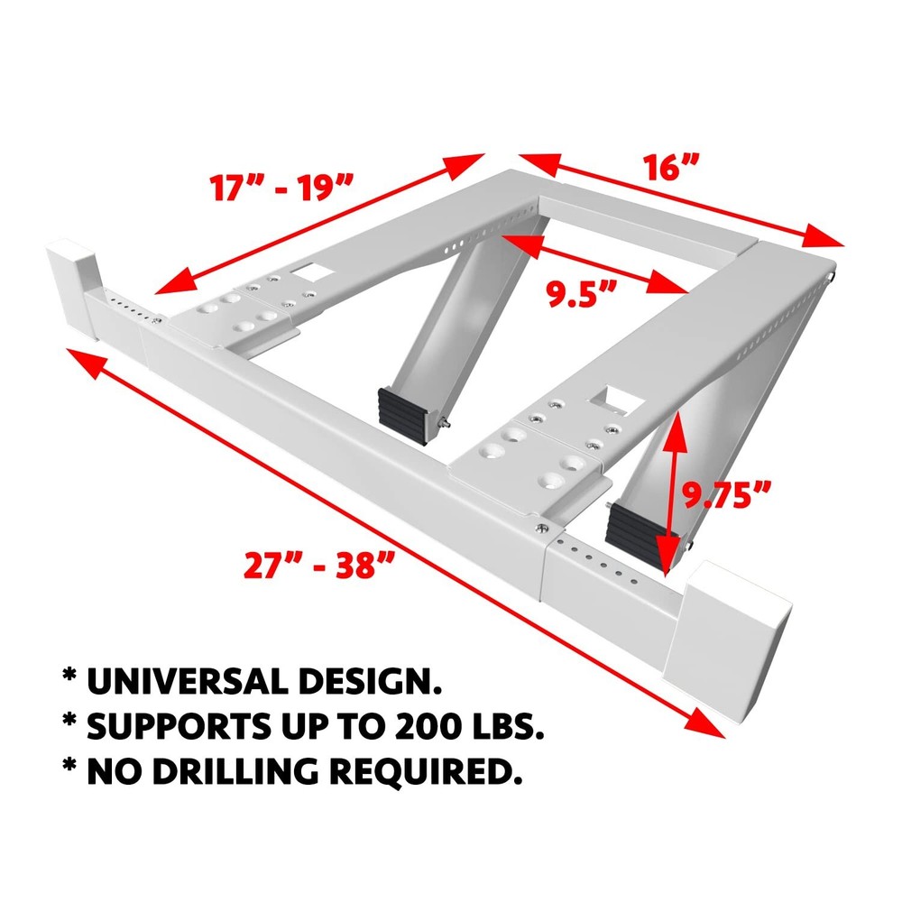 Alpine Hardware American Owned Drillless Drill-Less Window Air Conditioner & ...