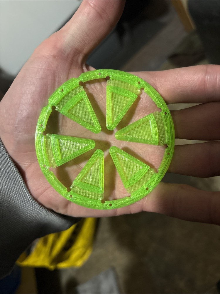 Green dye rotor speed feed