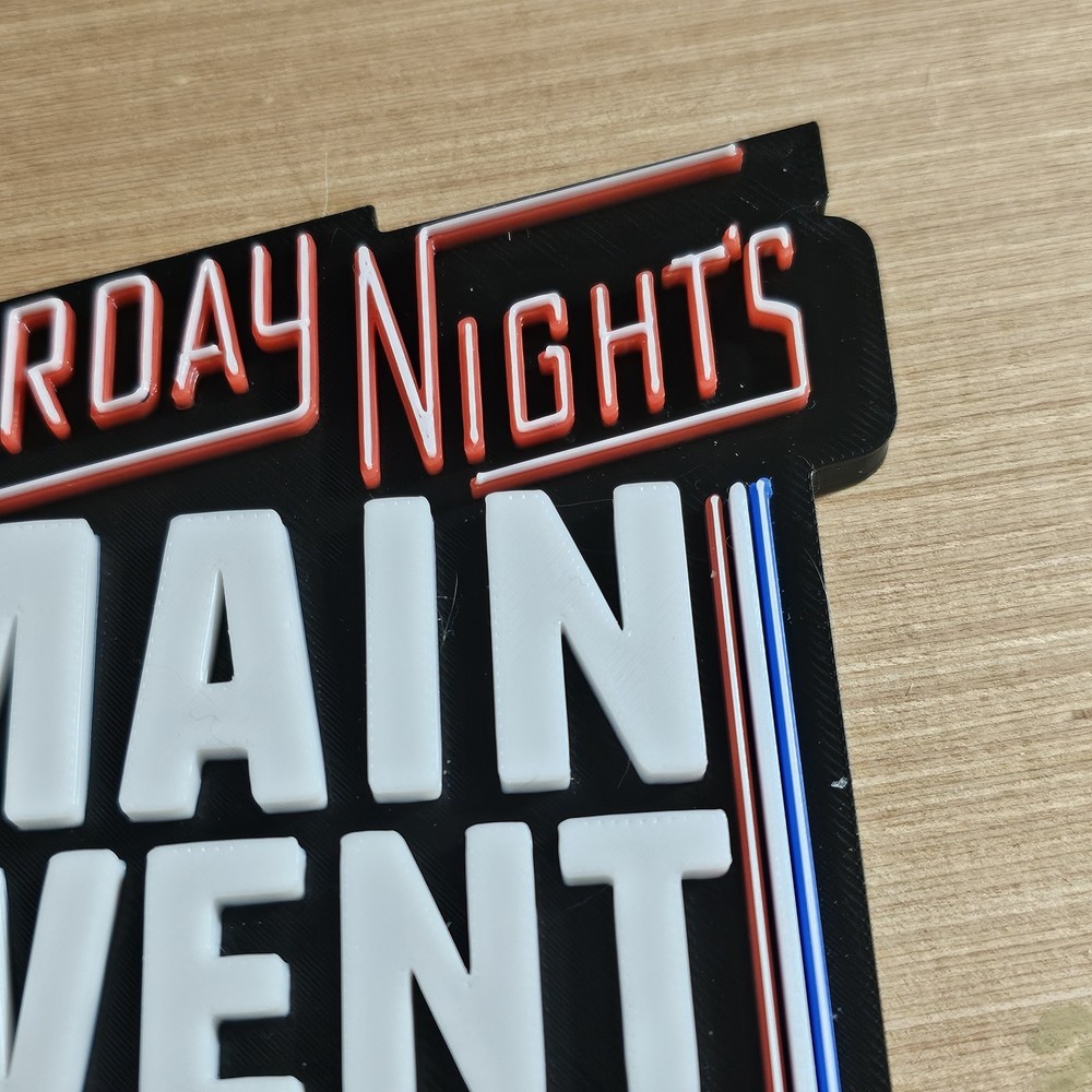 WWE Mattel Saturday Night Main Event Small Logo Accessory