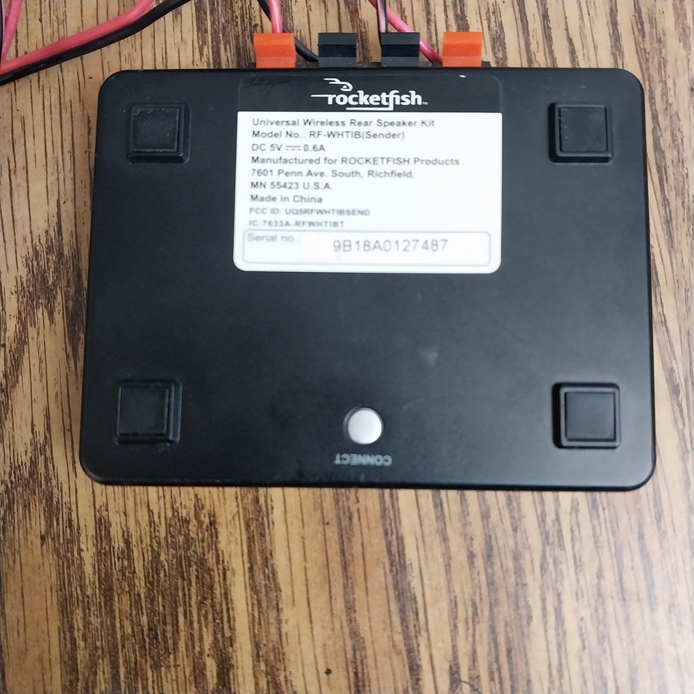 RocketFish RF-WHTIB-A Wireless Rear Speaker Kit - Receiver Only UNTESTED