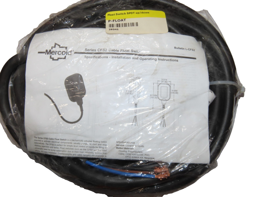 Mercold Cable Float Switch CFS2 20'