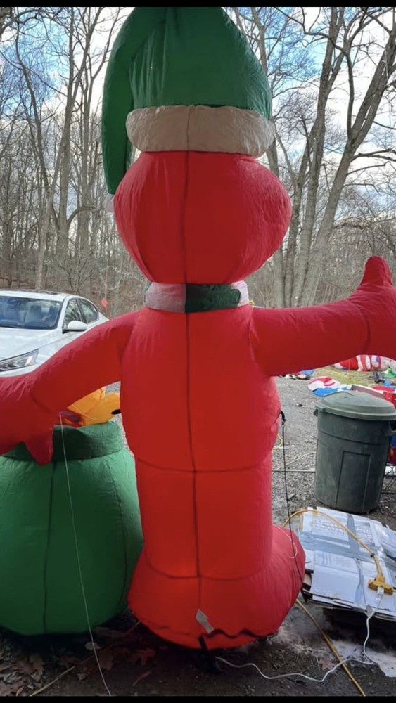 Rare Elmo Christmas Inflatable Read Description