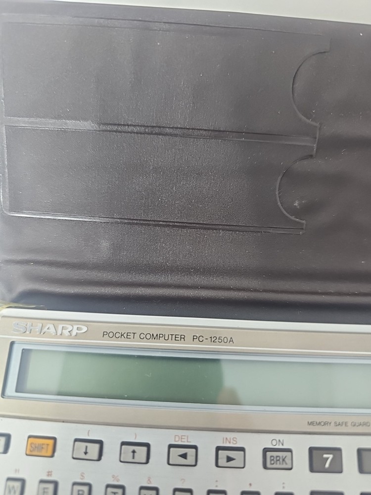 Sharp PC-1250A Pocket Computer w/ Case Tested Works