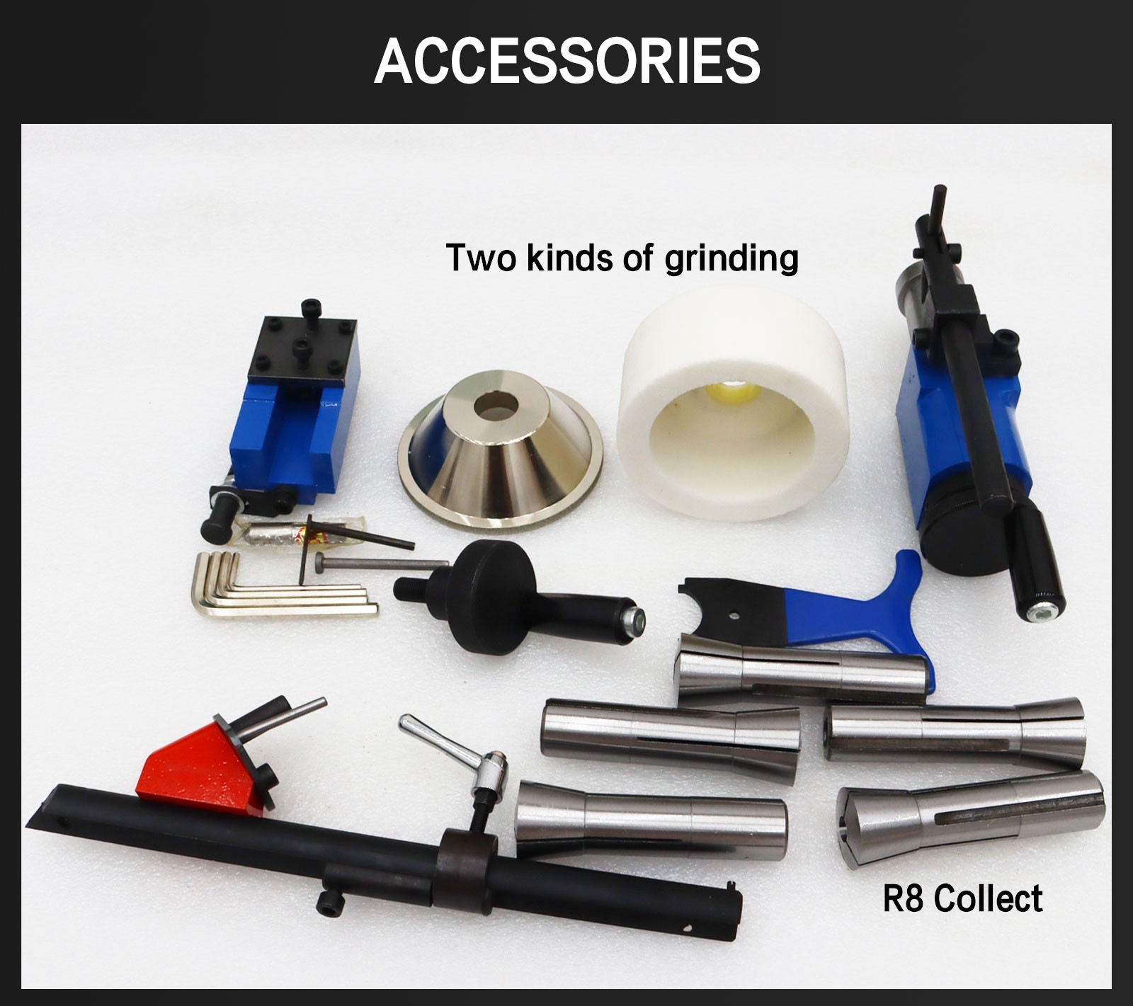 U3 Universal Cutter Grinder Sharpener End Mill Grinding Machine R8 Collets 3.94"