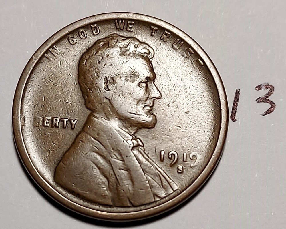 1919-S Lincoln Wheat Cent #13