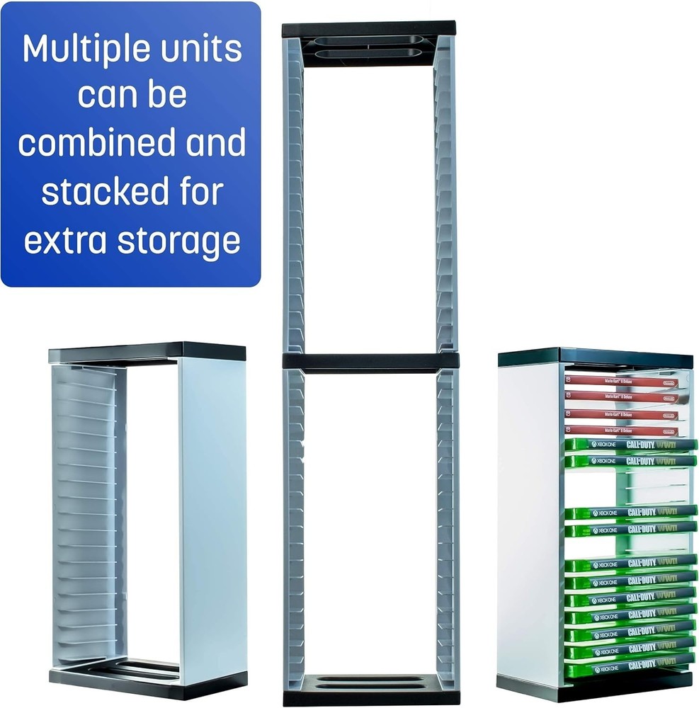 Universal Game Storage Tower - Holds 36 Games & Blu-Rays