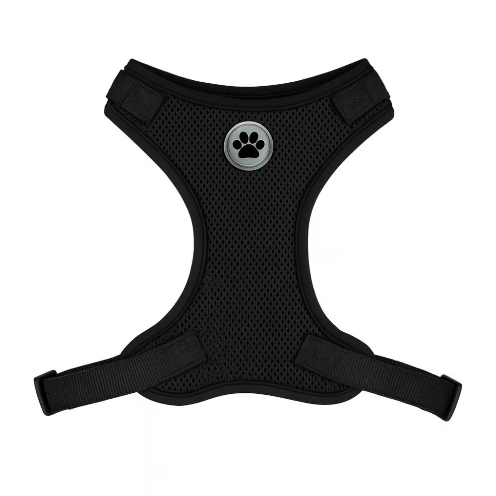 Adjustable Reflective Mesh Dog Harness for Large Dogs Black
