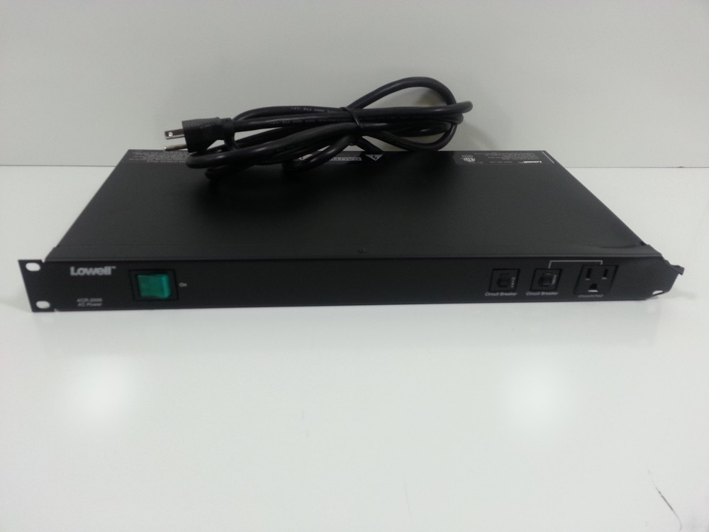 Lowell Rackmount Power Panel 9 Outlets 20 Amp 9' Cord Comes As Is