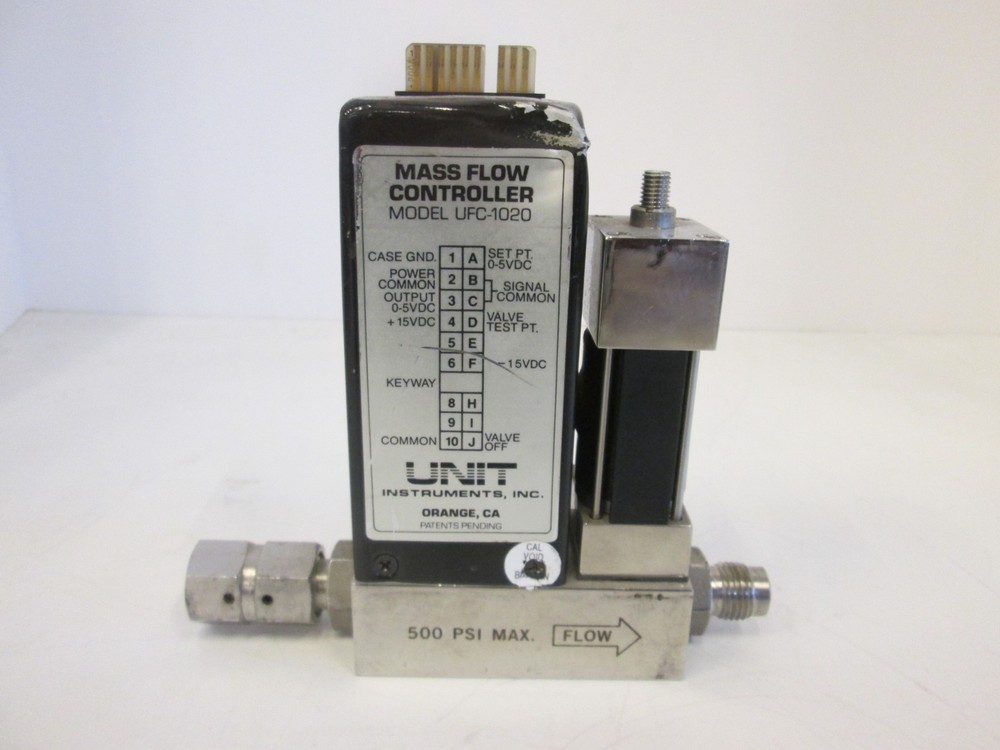 Unit Instruments, UFC-1020, Mass Flow Controller, 20 SLM, H2, Used