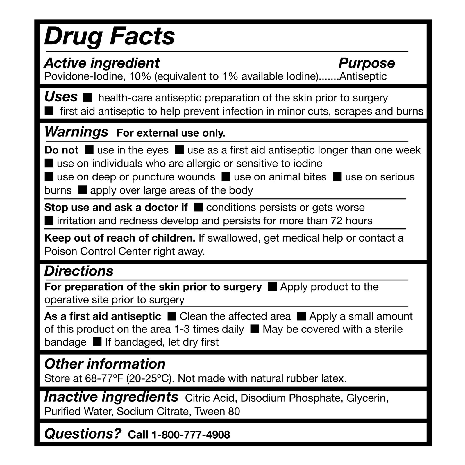 McKesson PVP Prep Solution 10% Povidone-Iodine 16 oz. Flip-Top Bottle 1 Each 035